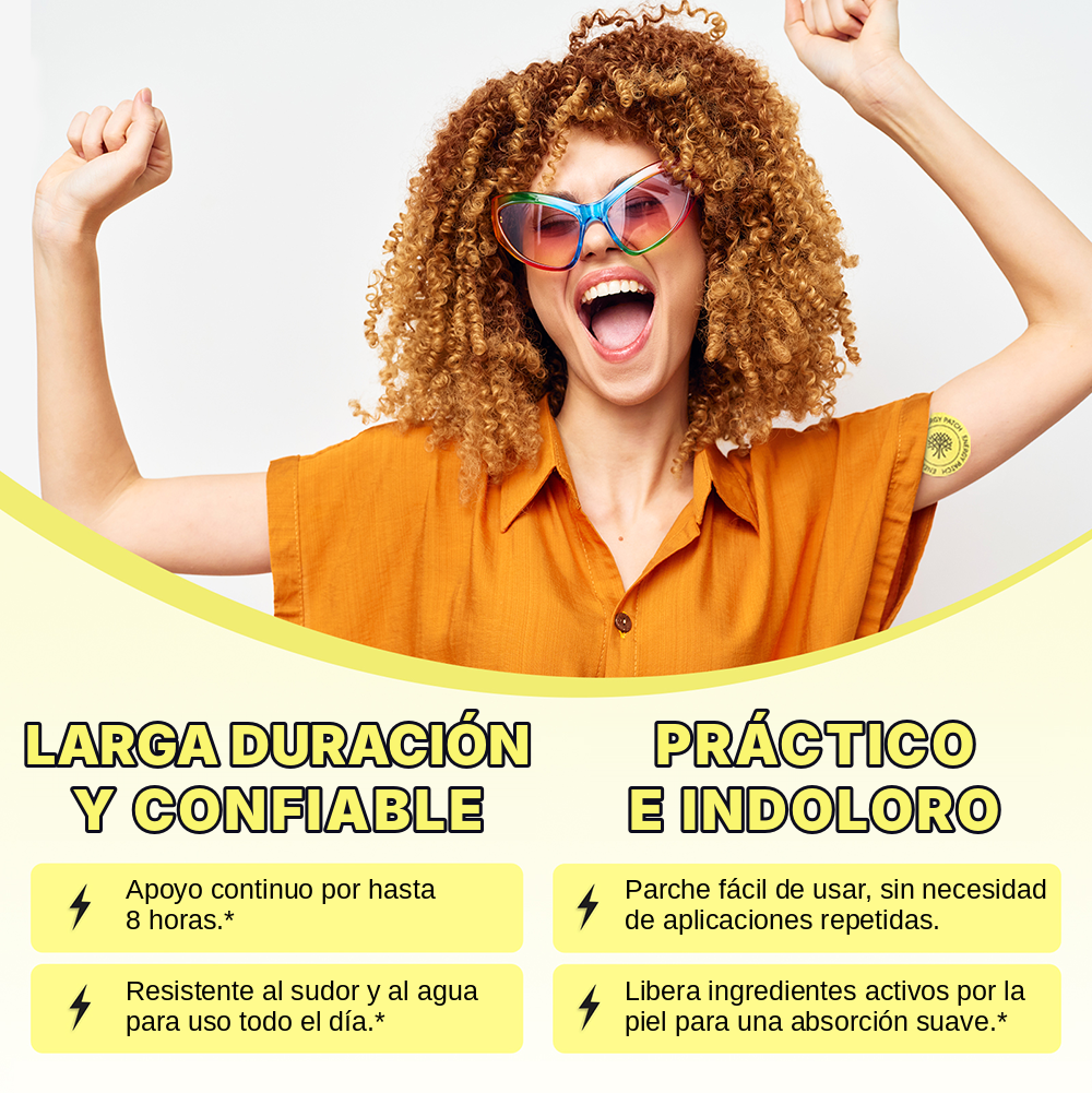 Nuvek Energy | Parche cosmético transdérmico con cafeína y vitaminas B