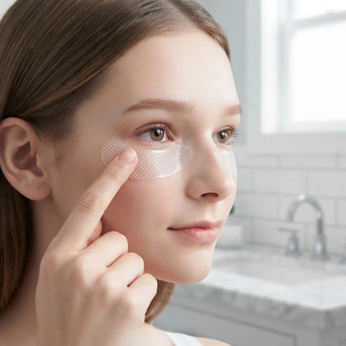 Parche facial antiarrugas con microagujas de ácido hialurónico para ojos