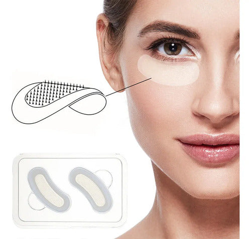 Parche facial antiarrugas con microagujas de ácido hialurónico para ojos